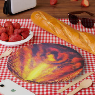 Burning Sky Paper Plate