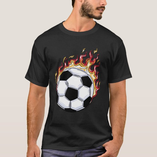Burning Soccer T-Shirt (Front)
