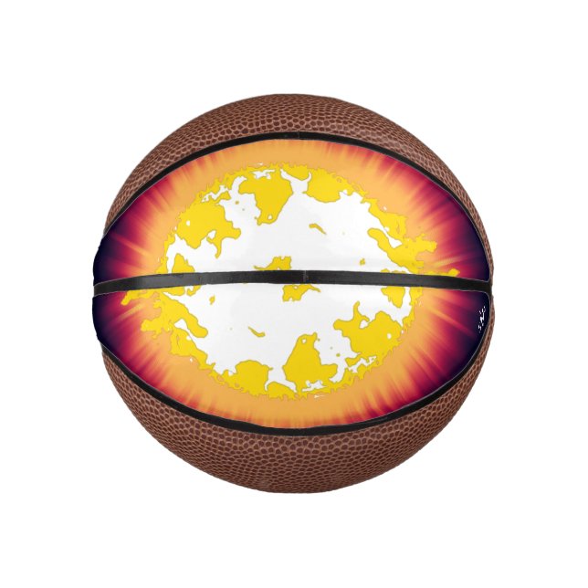 Burning star mini basketball (Front)
