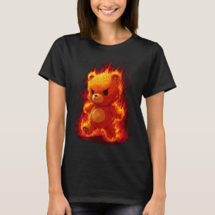Burning Teddy Look for Teddies and Flames Lovers T-Shirt
