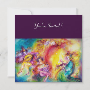 BURNING THE CARNIVAL, Mardi Gras Masquerade Ball Invitation