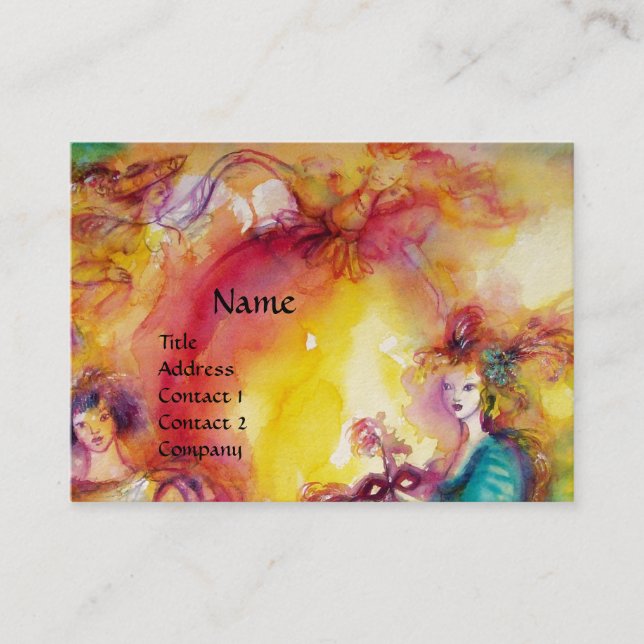 BURNING THE CARNIVAL / Theatre ,Dance and Music Business Card (Front)