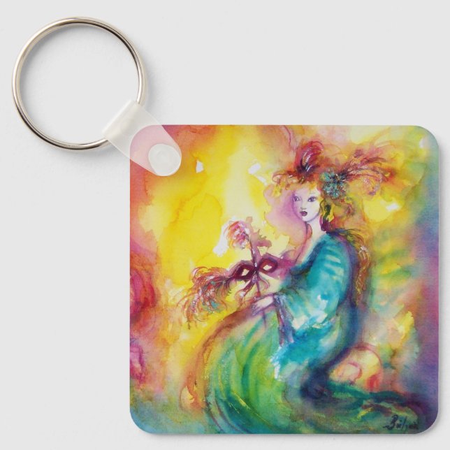 BURNING THE CARNIVAL / Venetian Masquerade Dance Key Ring (Front)