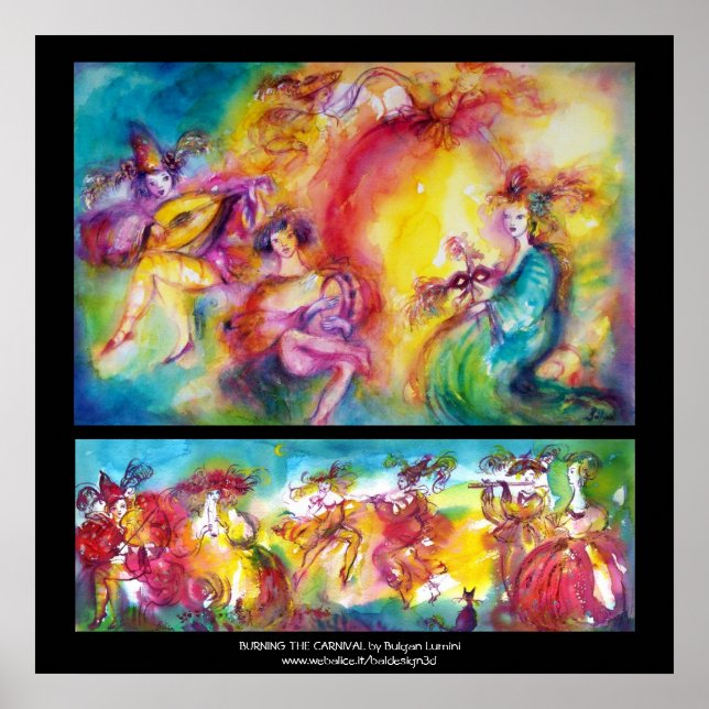 BURNING THE CARNIVAL / Venetian Masquerade Dance Poster (Front)