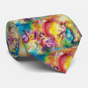 Burning the Carnival Watercolor Tie