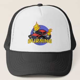 Burning Trucker Hat