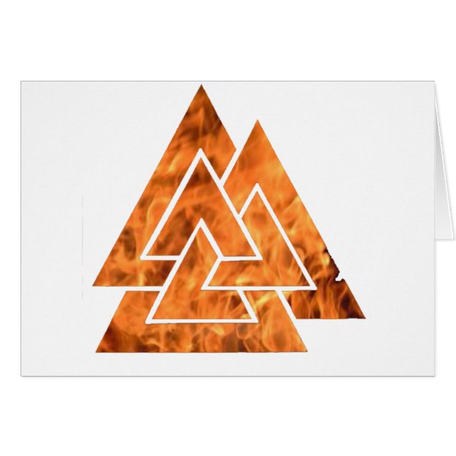 Burning Valknut (Front Horizontal)