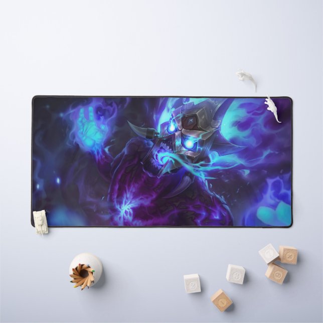 Burning Vengeance Gaming Desk Mat | flame mousepad (Kids Table)