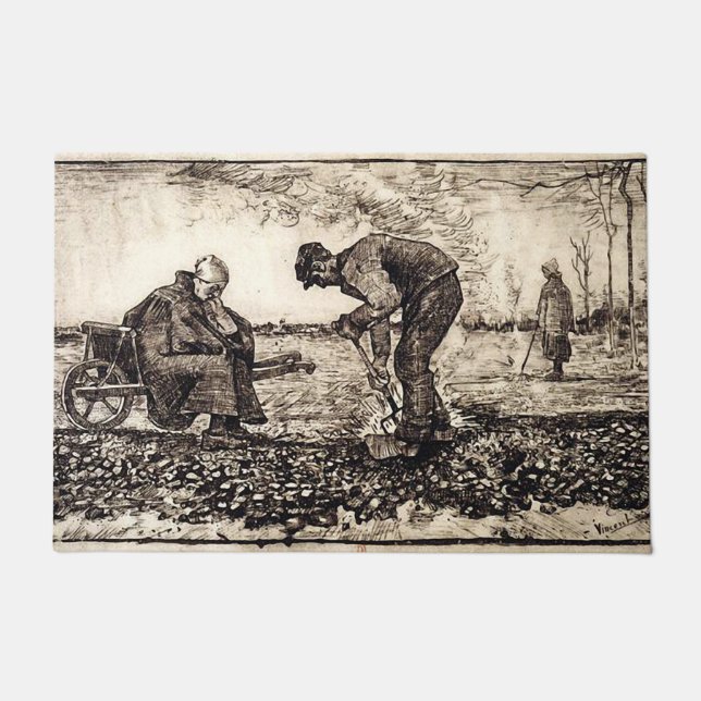 Burning Weeds - Gogh Floor Mat (Front)