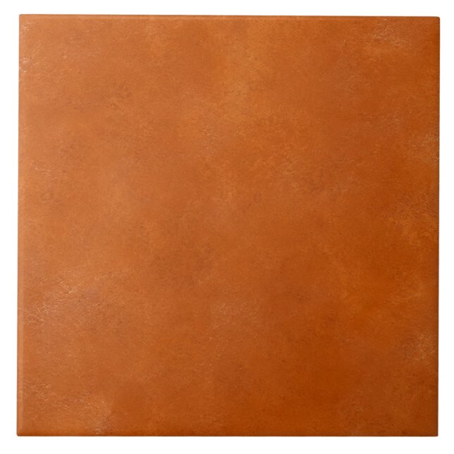 Burnished Terracotta Rustic Clay Texture Ceramic Tile (Front)