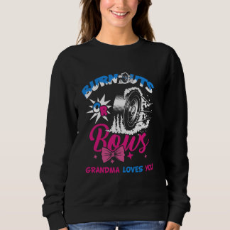 Burnouts or Bows Gender Reveal Baby Party Announce Sweatshirt