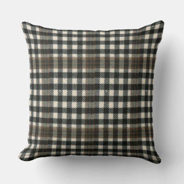 Burns Check Modern Scottish Tartan Cushion (Front)