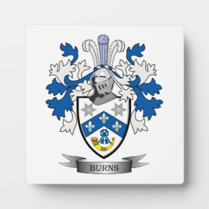 Burns Family Crest Coat of Arms Plaque