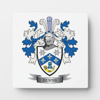 Burns Family Crest Coat of Arms Plaque
