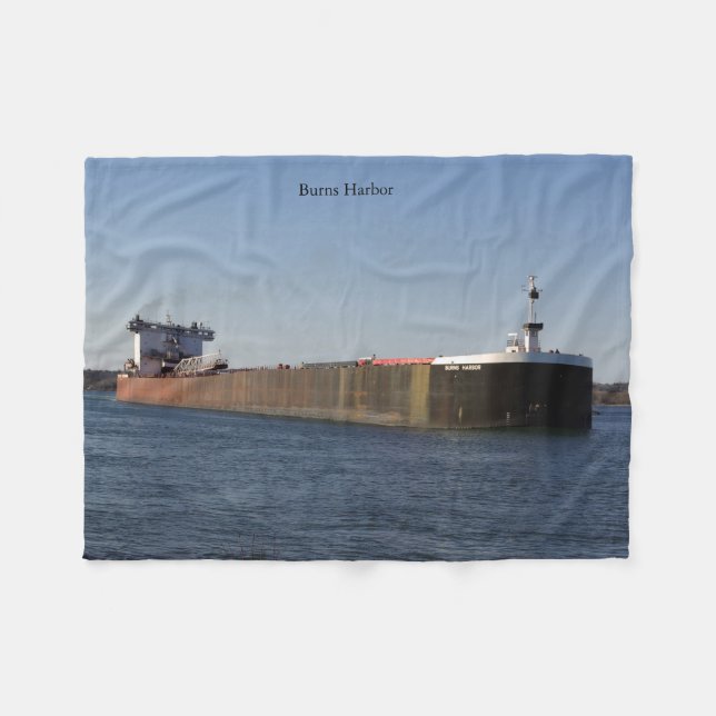 Burns Harbour fleece blanket (Front (Horizontal))