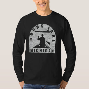 Burns Lake Canoeing Michigan T-Shirt
