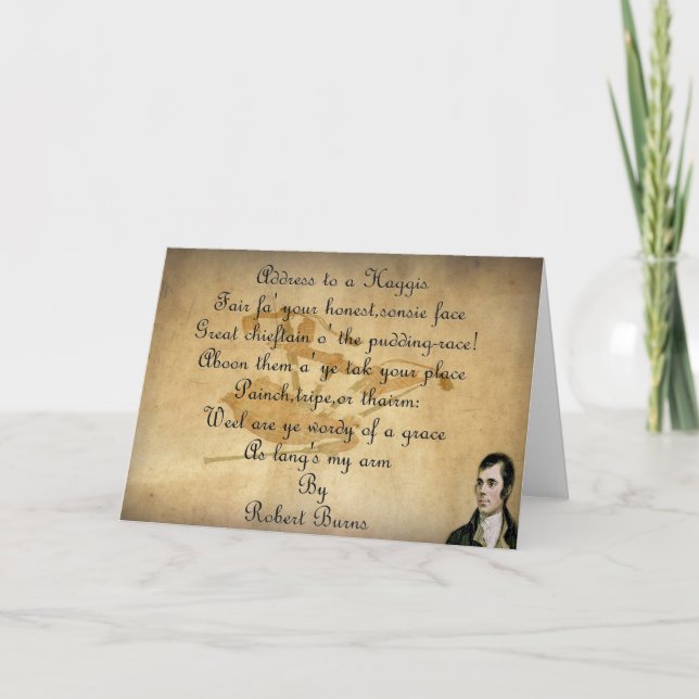 BURNS NIGHT GREETING CARD (Front)