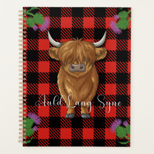 Burns Night  Highland Cow  Scottish Tartan Planner