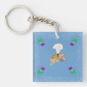 Burns Night sky edit Key Ring