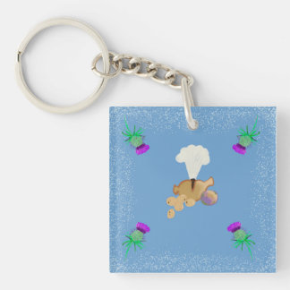 Burns Night sky edit Key Ring