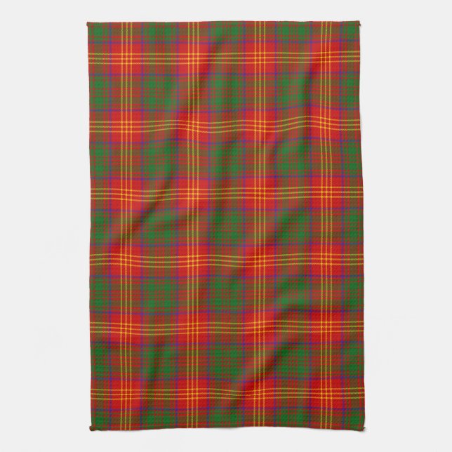 Burns Scottish Tartan Plaid Tea Towel (Vertical)
