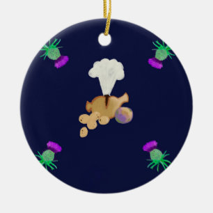 Burns supper ceramic ornament