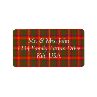 Burns Tartan Label