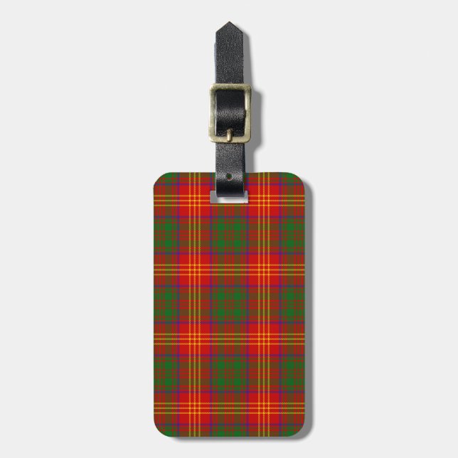 Burns Tartan Pattern Luggage Tag (Front Vertical)