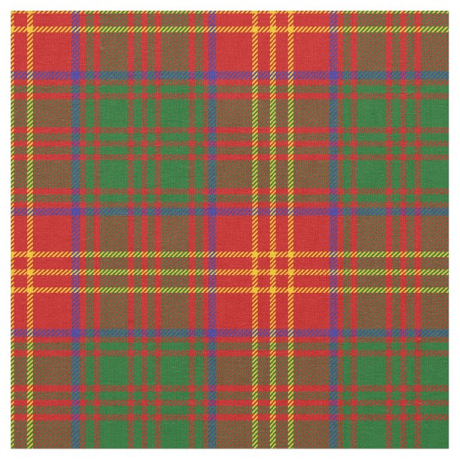 Burns Tartan Print Fabric (Close Up)