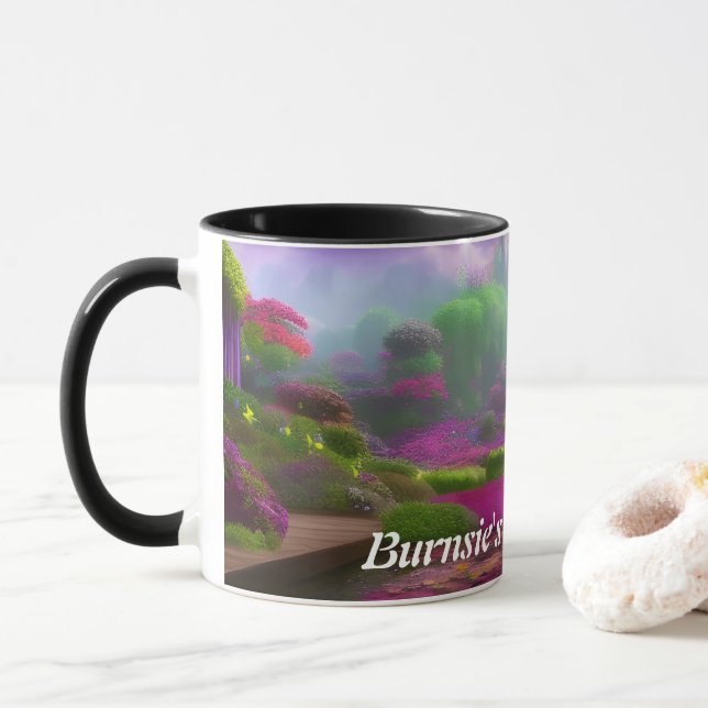 Burnsie's Morning Tea Personalised Customisable Mug (With Donut)