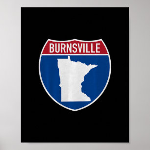 Burnsville Minnesota Map Highway Interstate Sign S