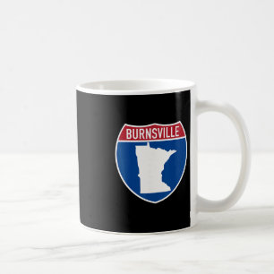 Burnsville Minnesota Map Highway Interstate Sign S Coffee Mug