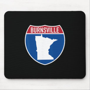 Burnsville Minnesota Map Highway Interstate Sign S Mouse Pad