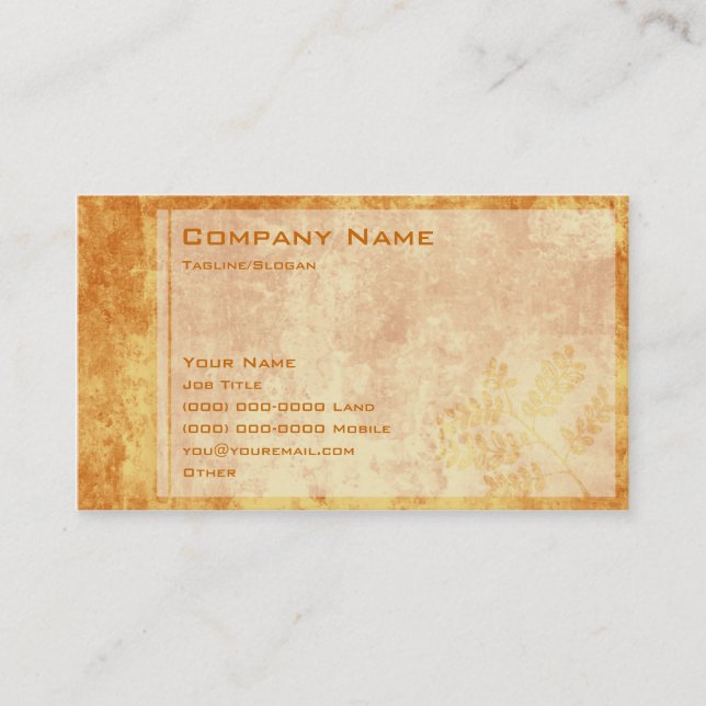 Burnt Autumn Business Card (Front)