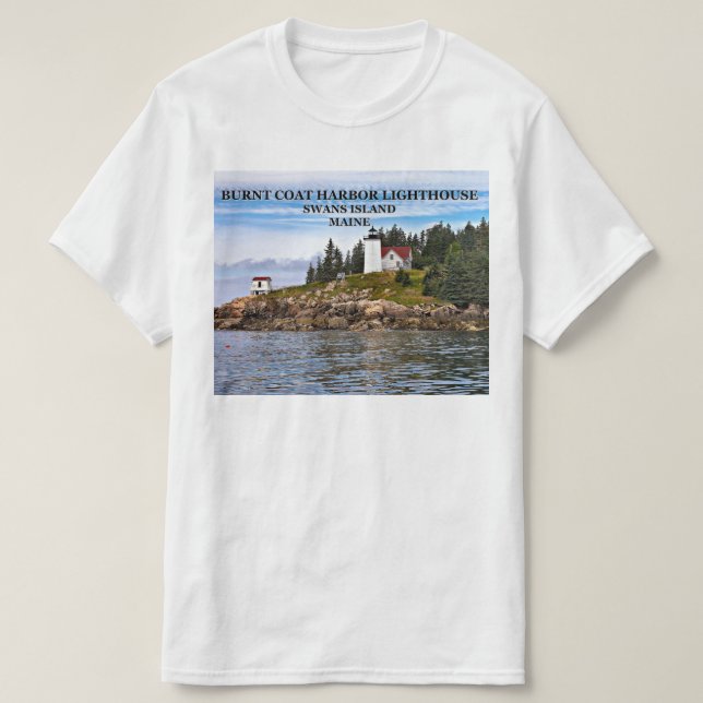 Burnt Coat Harbour Lighthouse, Maine T-Shirt (Design Front)
