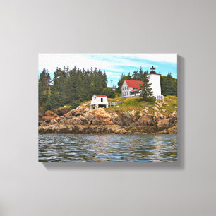 Burnt Coat Harbour Lighthouse Maine Wrapped Canvas