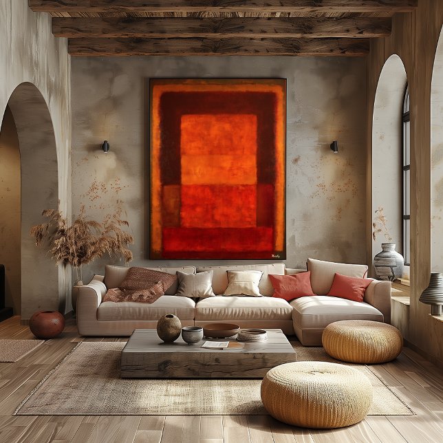 Burnt Ember Colour Field Abstract Modern Art Poster (Creator Uploaded)