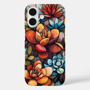 Burnt Floral Dance iPhone 16 Case