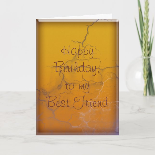 Burnt Gold Birthday Card (Front)