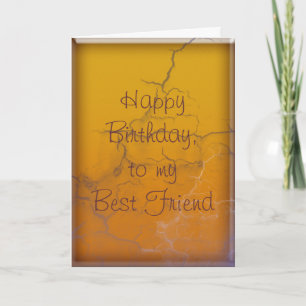 Burnt Gold Birthday Card