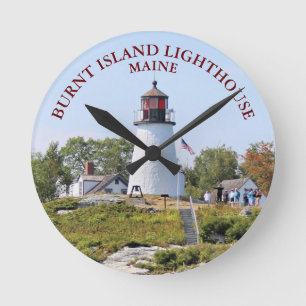 Burnt Island Lighthouse, Maine Round Clock