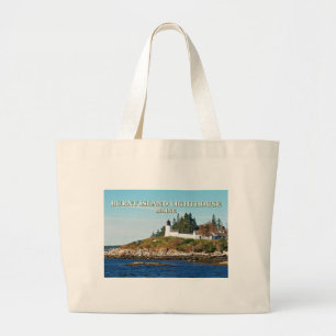Burnt Island Lighthouse, Maine Tote Bag