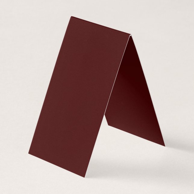 Burnt Maroon Folded Business Card 2x7 Custom (Front)