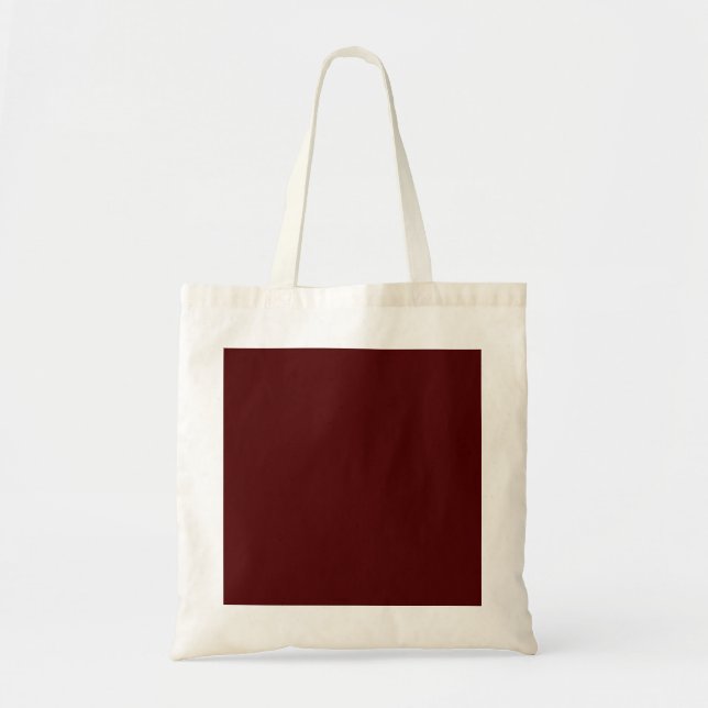 Burnt Maroon (solid colour) Tote Bag (Front)