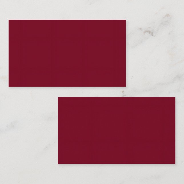 Burnt Maroon Standard 3.5"x2.0" Card Format (Front/Back)