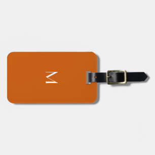burnt orange - add monogram luggage tag