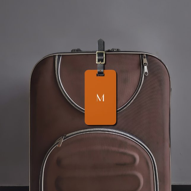  burnt orange - add monogram luggage tag (Creator Uploaded)
