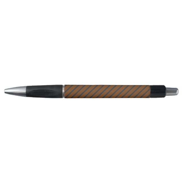 Burnt orange and charcoal five stripe pattern (Front)
