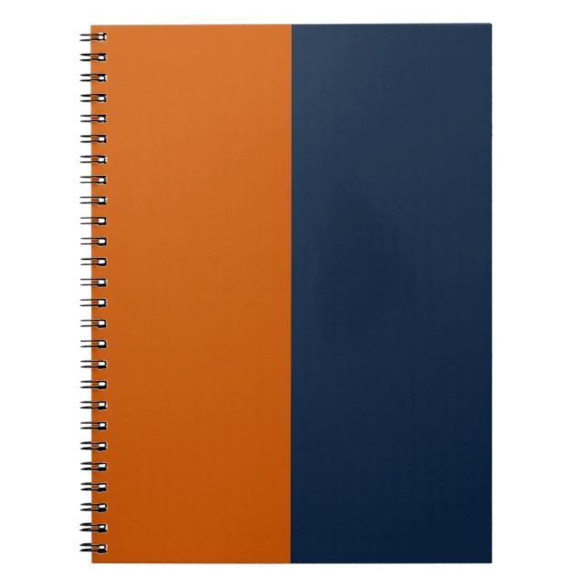Burnt Orange and Navy CUSTOM Notebook (Front)