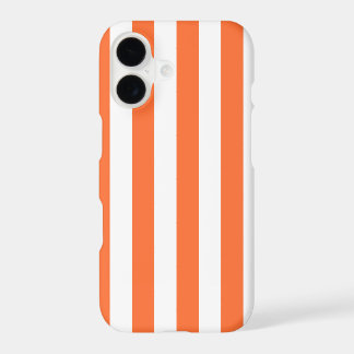 Burnt Orange and White Vertical Stripes